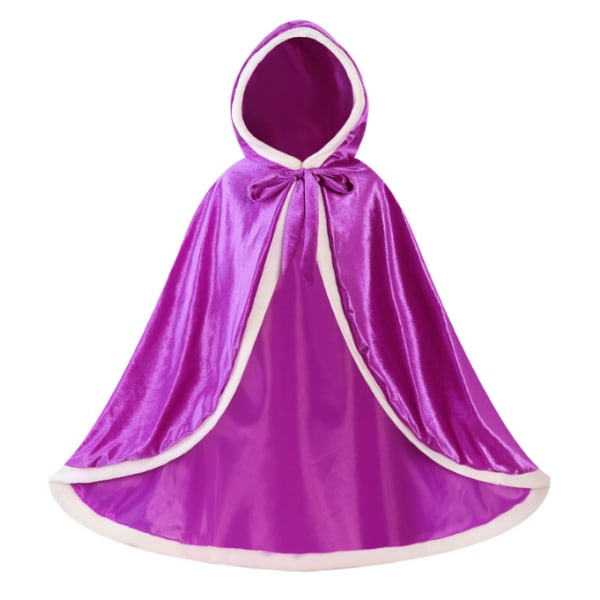 Girls Dress Up Hodded Cape Kostym för Princess Cloaks purple 110