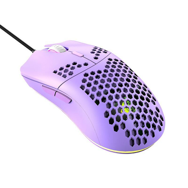 Vit Trådlös Spelmus Bluetooth med Bikakeskal Purple