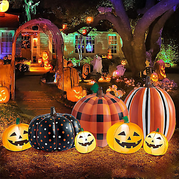 Halloween PVC Uppblåsbar Pumpa för Utomhus Dekorationer Style 3