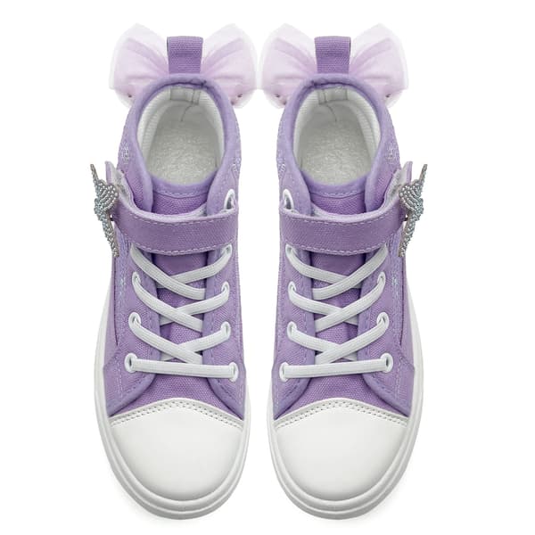 Søde høje sneakers i kanvas til piger purple 35.5
