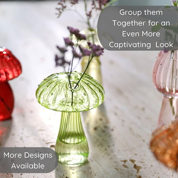 Hydroponiska växtvaser Mushroom Glas Bud Vases Style 1