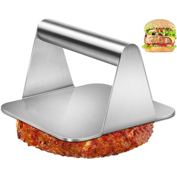 Heavy Duty Glatt Hamburgerpresse i Rustfritt Stål Square