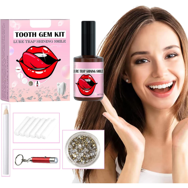 Tooth Gems Kit, Tooth Gems Kit för tänder med ljus och lim