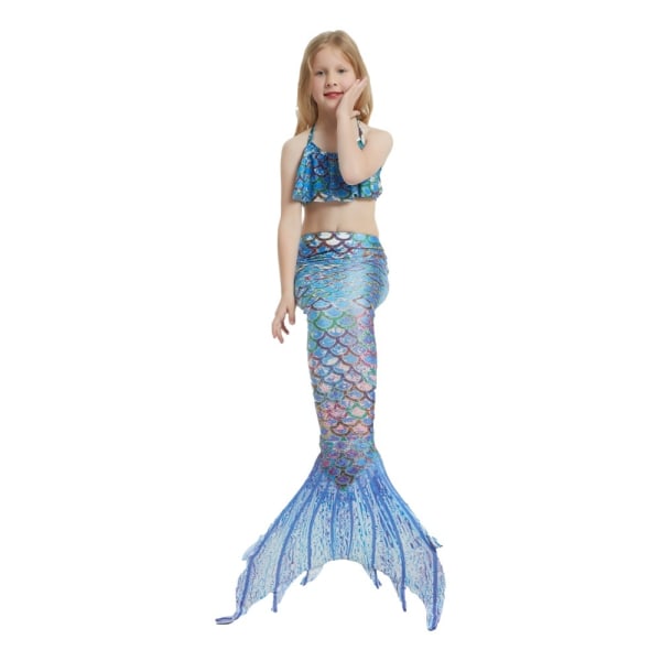 Baddräkt Mermaid Tails för simning blue L