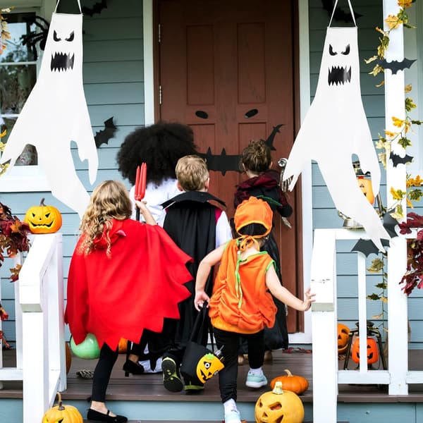 2-pack Halloween Spöke Hängande Vindstrutar För Utomhusdekorationer Style 2