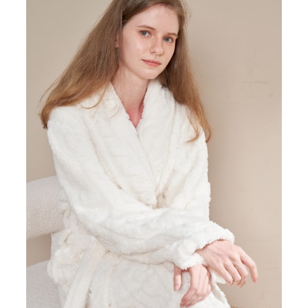 Miesten ja naisten Terry-shawl-turkkilainen kylpytakki White XL