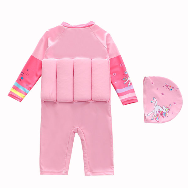Flytedrakt for baby og barn, flytende badedrakt i ett stykke Pink 1 2XL