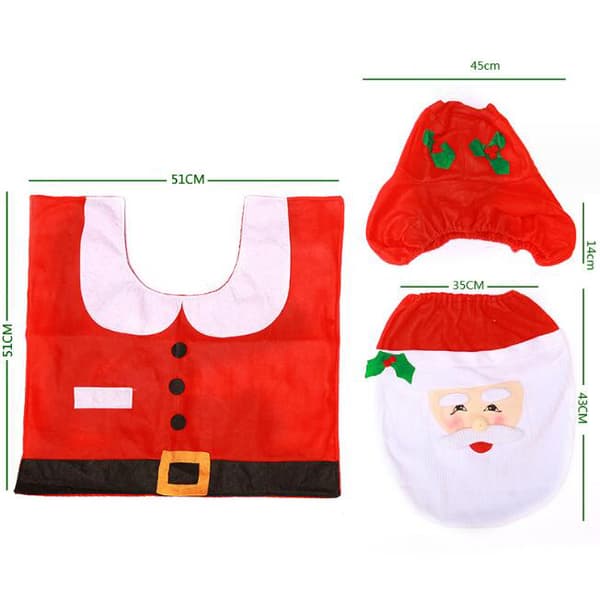 Juletoalettsete med tre deler Santa