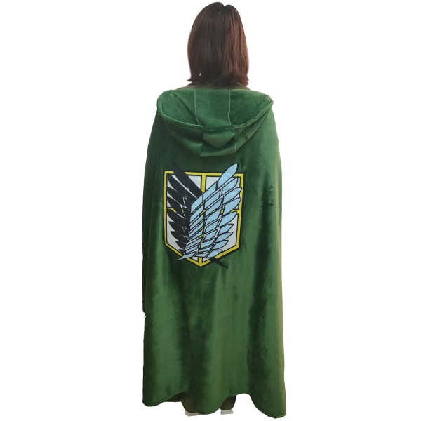 Attack on Titan Cosplay Hooded Cloak Anime Wearble Throw Blanket 170*100cm