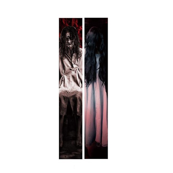 2 st. Veranda Flaggor Kopplingar Halloween Dekorationer Black