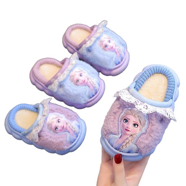 Børneslippers, Vinterindendørs Varme og Anti-Slip Purple 35/36
