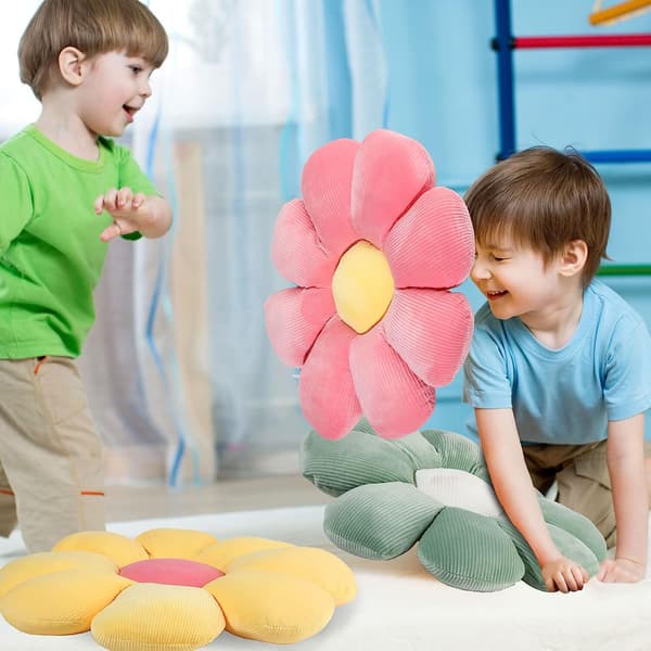 Liten Daisy Petal Pattern Golvkudde Sky Blue 40*40cm