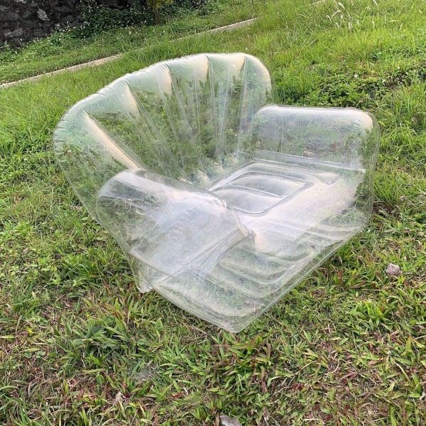 Oppustelig Stol Transparent Klar Blæs Op Sofa Sæde