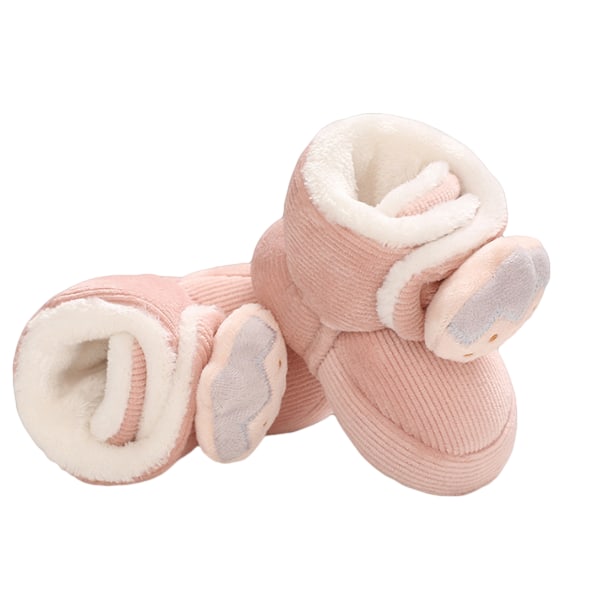 Toddler Vinter Snö Boots Pojkar Flickor Kallt väder Baby fuskpälsskor Pink 1