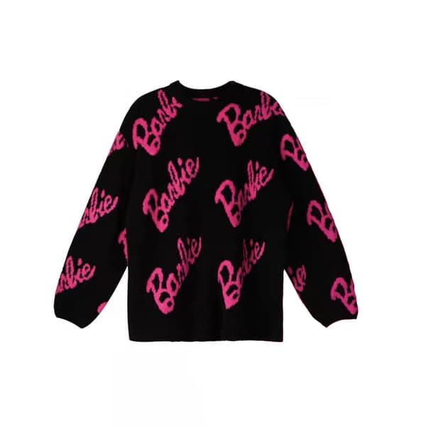 Barbie Rosa Långärmad Pyjamasuppsättning Black