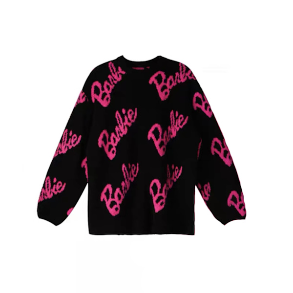 Barbie Rosa Langarmet Pyjamassett Black