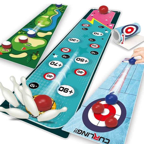 Bordsspel Bowling och curlingset Set leksaker Golf