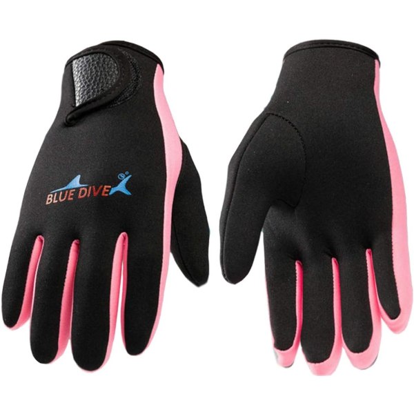 Five Finger Neopren Dykhandskar Våtdräktshandskar Pink L