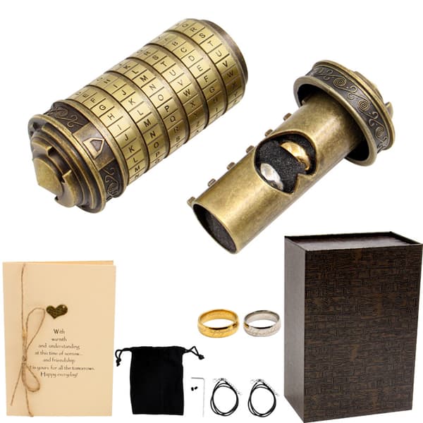 Da Vinci Code Mini Cryptex Lås Puslespill Bokser med Skjulte Rom Color 4