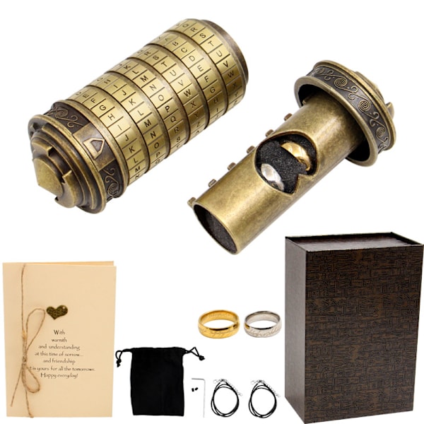 Da Vinci-kod Mini Cryptex Låspusselboxar med Dolda Fack Color 3