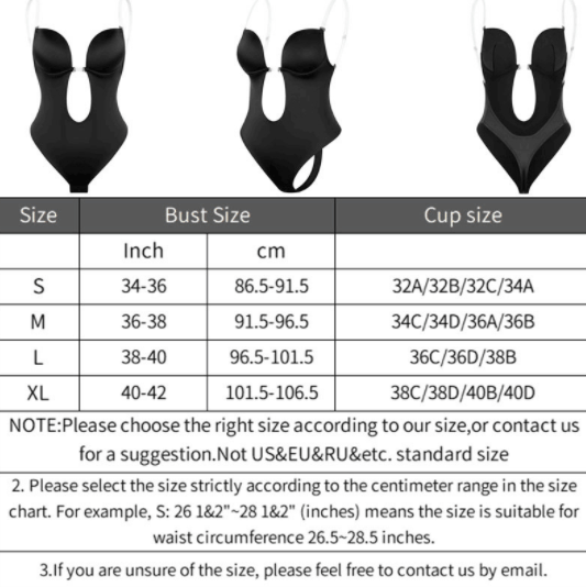 Djup V-ringad Body Shaper Klänning black M