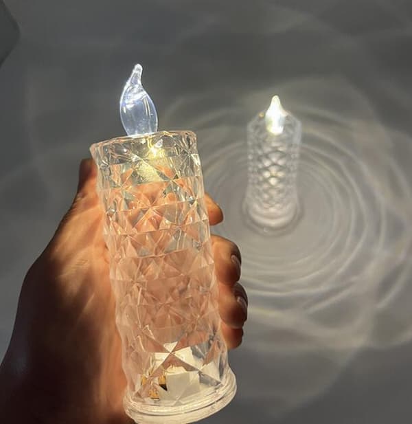 LED-lys med rosemønster M