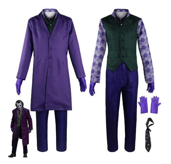 Halloween Joker Deluxe Cosplay kostym M