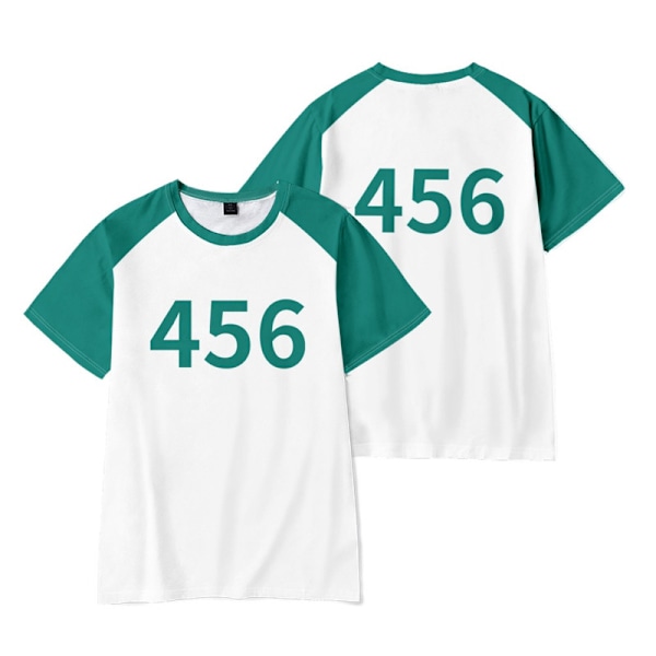 Squid Game Spelare 001/456 Kostym T-shirt No.456 3XL