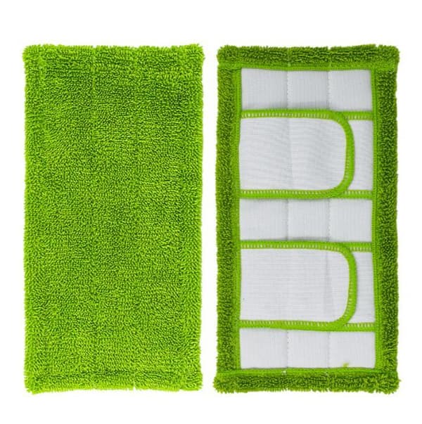2 st Återanvändbar moppdyna för sopmopp green