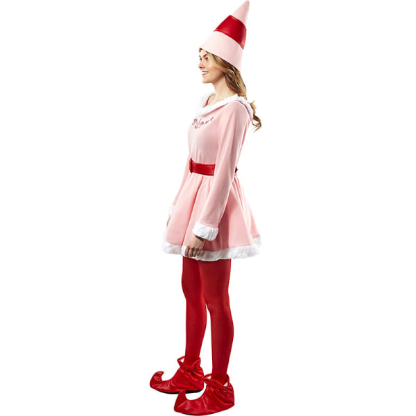 Buddy the Elf Girlfriend Kostym för kvinnor, Elf Costume Women XL