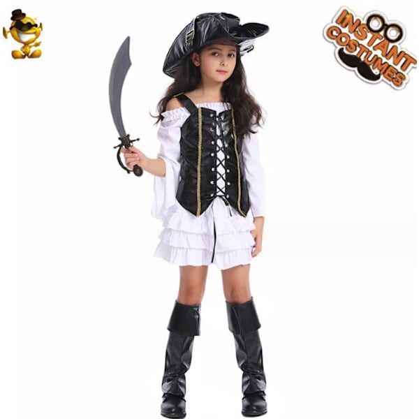 Halloween-tyttöpiraattipuvustus M