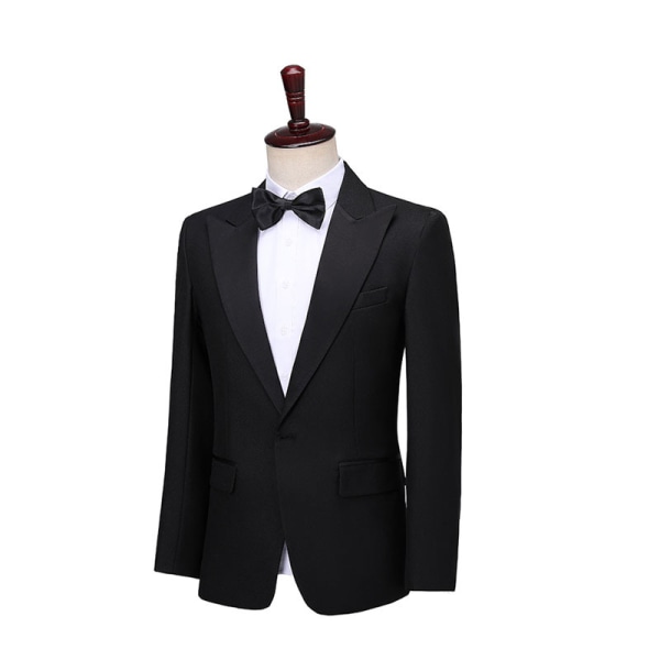 Herrar Kostym Slim Fit 3-delad Formal Kostym för Bröllop Bal Blue L
