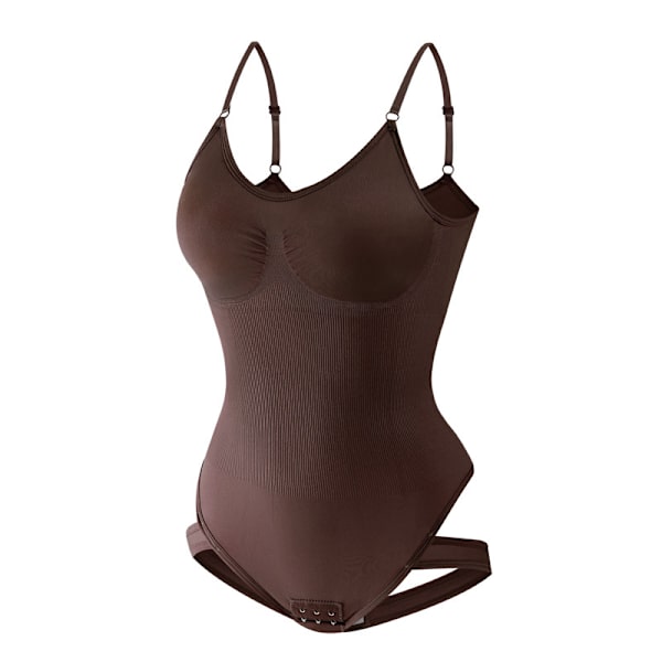 Sömnlös Formgivande Helkroppsshaper Tanga Bodysuit Coffee 2XL