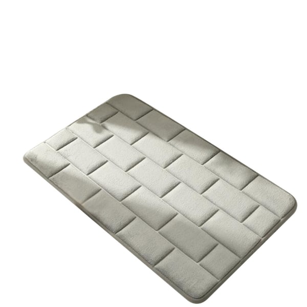 Superabsorberende Hurtigtørrende Badeværelsessvamp Gulvmåtte Gray 50*80CM