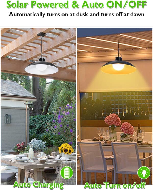 Dobbelt Hode Solhengende Lys, LED Solskurlys Warm  Light
