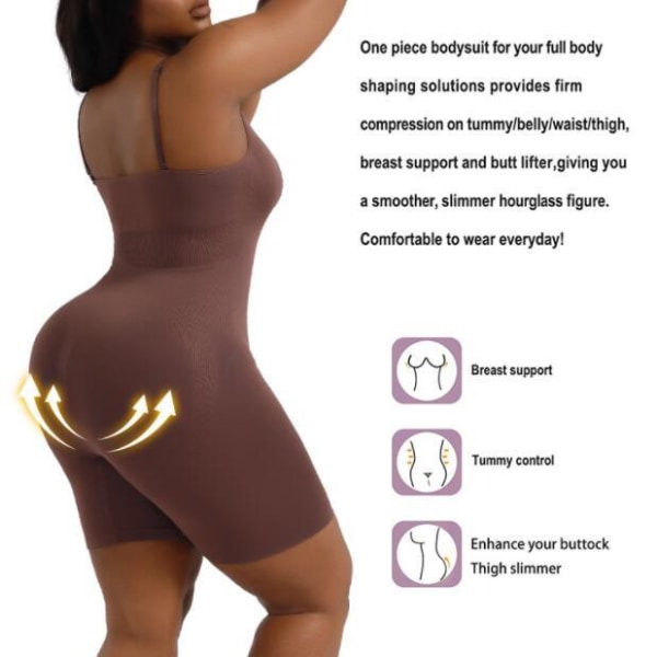 Shapewear för kvinnor Body Shaper Body Butt brown L