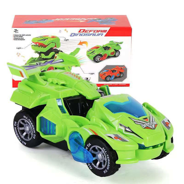 Elektrisk Automatisk Dinosaur Transformerbil green