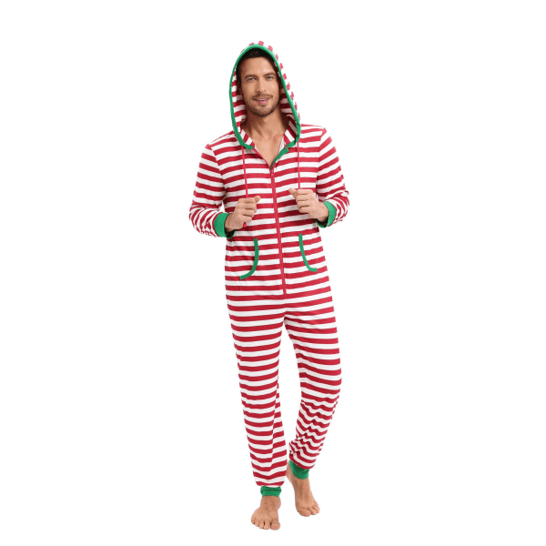 Christmas Onesies Vuxen Onesie kostym Pyjamas för kvinnor Pyjamas set Men Red L