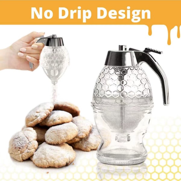 Honungsdispenser i Glas, Droppfri