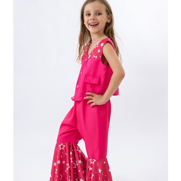 Halloween Rosa Ytelse Kostyme For Jente XL