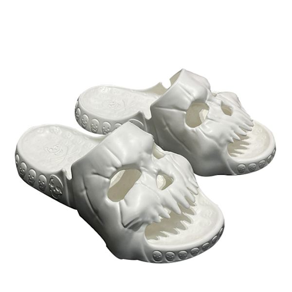 Skull Tofflor Sliders, Roliga Skull Tofflor white 38-39