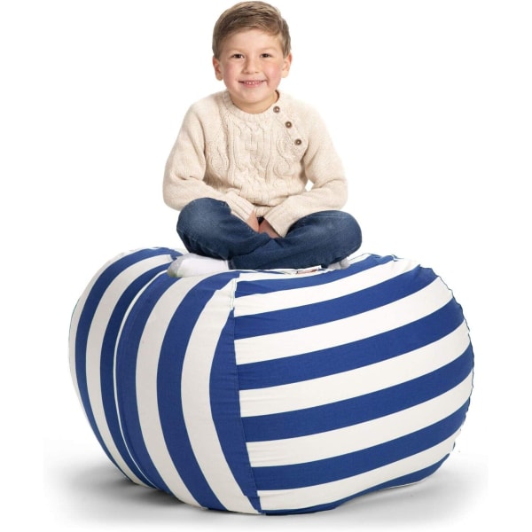 Förvaring Bean Bag Cover för barnrum Dark Blue 18inch