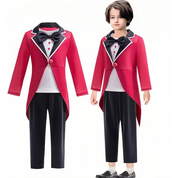 Digital Circus Caine Kostyme Barn Cosplay Antrekk Gutter Halloween Party Karnevalsett 110cm