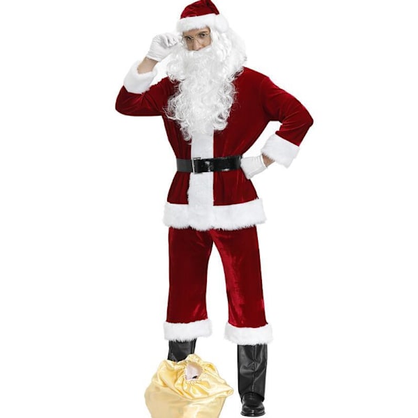 Herre Julemandskostume med Tilbehør L