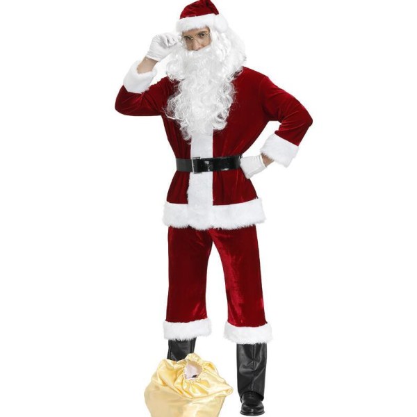 Jultomtekostym för män med tillbehör 2XL