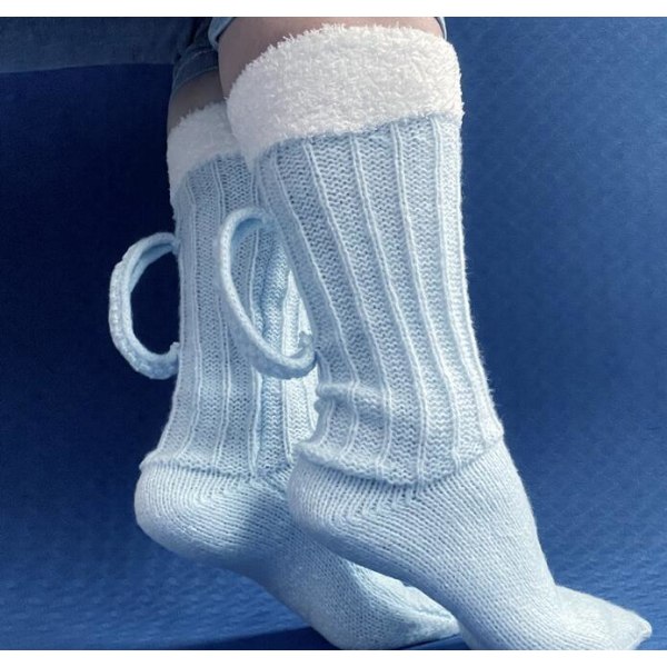 Ölstrumpor Mid Calf Varma Ullstrumpor Blue
