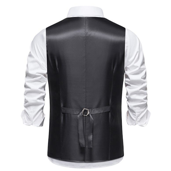 Herrar Casual Singelknäppt Väst Blue 2XL