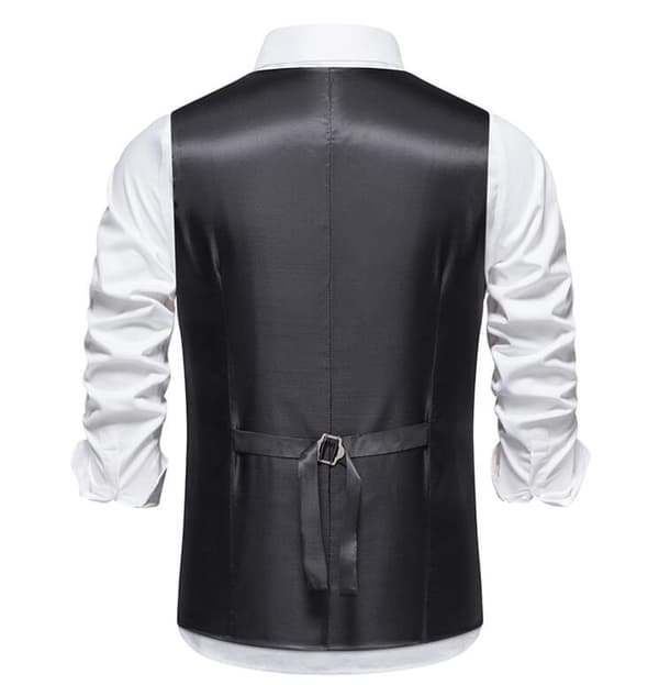 Herre Casual Singelbryst Vest Blue L