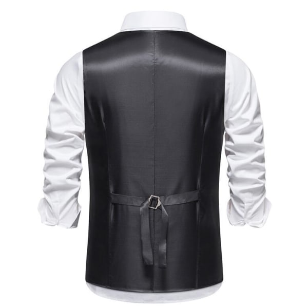 Mænds Casual Enkeltknappet Suit Vest Blue S