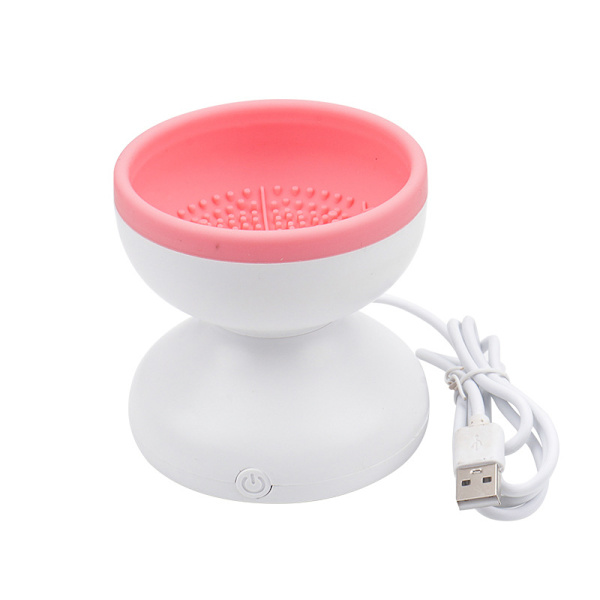 USB-driven Makeupborste Rengöringsmaskin Elektrisk Kosmetisk Borste Rengöringsverktyg white